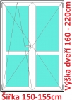 Dvoukřídlé balkonové dveře s příčkou OS+O SOFT šířka 150-155cm